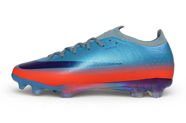 Nike Mercurial Vapor Blue Orange Low-Cut Knit Upper Asymmetric Lacing Firm-Ground Soccer Shoes 7