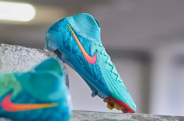 Nike Mercurial Vapor Blue Pink High-Cut Knit Upper Asymmetrical Lacing Firm-Ground Soccer Shoes 16