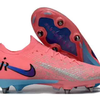 Nike Mercurial Vapor CR7 Coral Pink Blue Firm-Ground Soccer Shoes