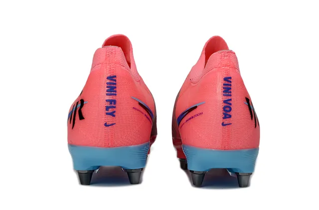 Nike Mercurial Vapor CR7 Coral Pink Blue Firm-Ground Soccer Shoes 4