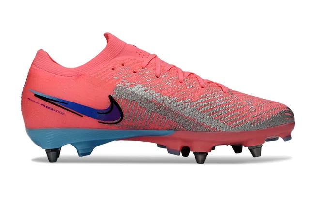 Nike Mercurial Vapor CR7 Coral Pink Blue Firm-Ground Soccer Shoes 7