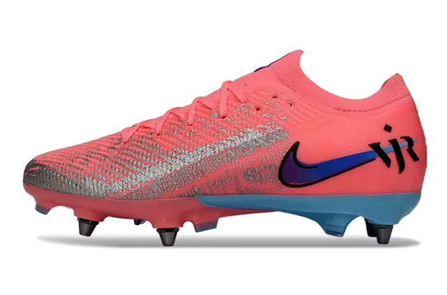 Nike Mercurial Vapor CR7 Coral Pink Blue Firm-Ground Soccer Shoes 8