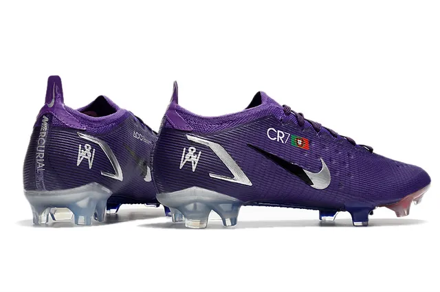 نيكي Mercurial Vapor CR7 أرجواني أحذية كرة القدم للأرض الصلبة 7