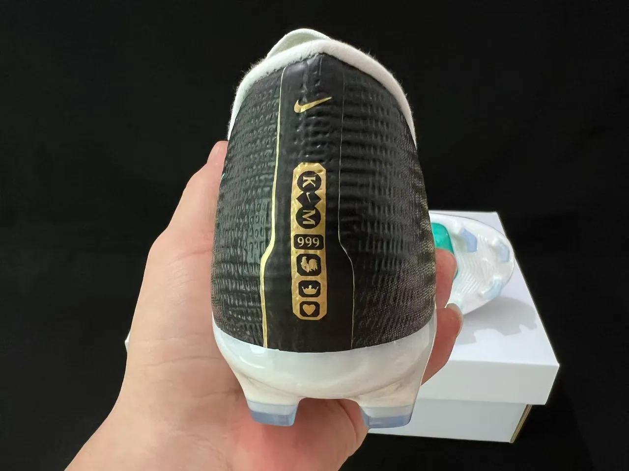 Nike Mercurial Vapor Gold Turquoise Firm-Ground Soccer Shoes 6