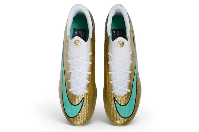 Nike Mercurial Vapor Gold Turquoise Firm-Ground Soccer Shoes 11