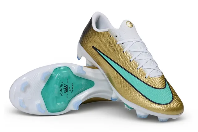 Nike Mercurial Vapor Gold Turquoise Firm-Ground Soccer Shoes 12