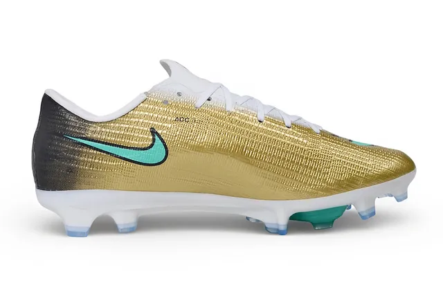 Nike Mercurial Vapor Gold Turquoise Firm-Ground Soccer Shoes 16