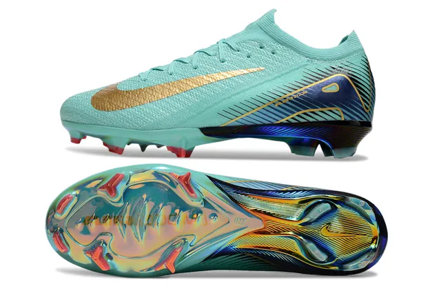 Nike Mercurial Vapor Mint Gold Iridescent Firm-Ground Soccer Shoes 5