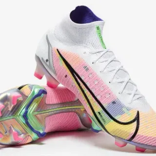 Nike Mercurial Vapor Multicolor High-Cut Flyknit Upper Gradient Mesh Firm-Ground Soccer Shoes