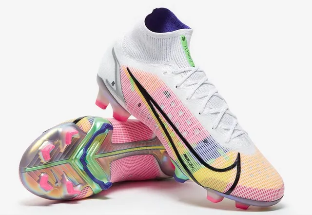 Nike Mercurial Vapor Multicolor High-Cut Flyknit Upper Gradient Mesh Firm-Ground Soccer Shoes 1