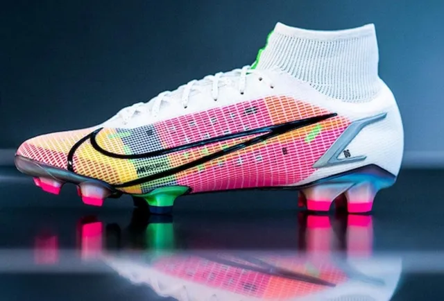 Nike Mercurial Vapor Multicolor High-Cut Flyknit Upper Gradient Mesh Firm-Ground Soccer Shoes 7