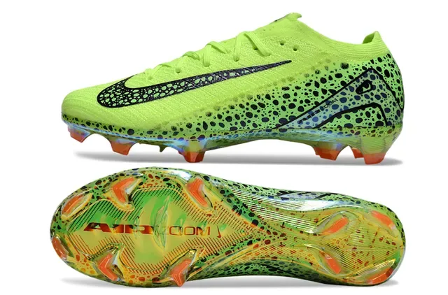 Nike Mercurial Vapor Neon Lime Green Black Speckle Firm-Ground Soccer Shoes 6