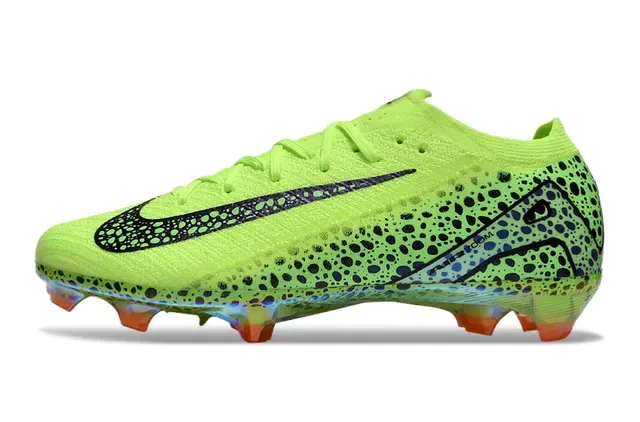 Nike Mercurial Vapor Neon Lime Green Black Speckle Firm-Ground Soccer Shoes 7