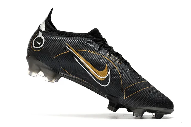 Nike Mercurial Vapor RS Preto Dourado sapatos de futebol para terreno firme 3
