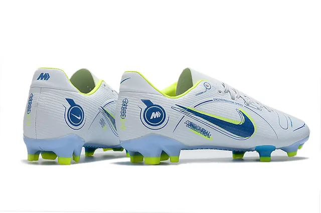 Nike Mercurial Vapor Wave Pattern Chaussures de football à crampons pour terrain ferme Mint et Neon Lime 3