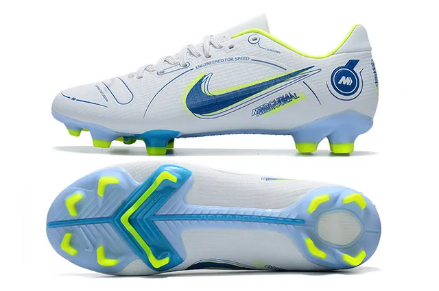 Nike Mercurial Vapor Wave Pattern Chaussures de football à crampons pour terrain ferme Mint et Neon Lime 5