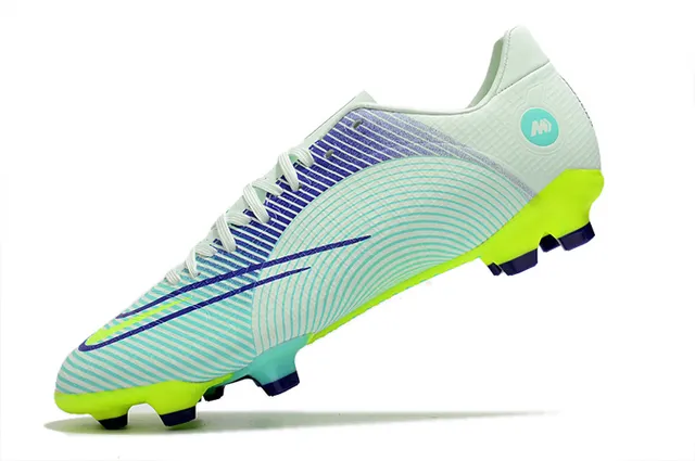Nike Mercurial Vapor Wave Pattern Chaussures de football à crampons pour terrain ferme Mint et Neon Lime 10