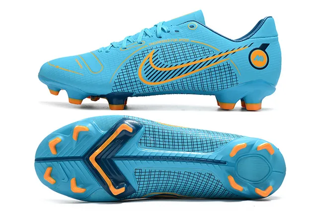 Nike Mercurial Vapor Wave Pattern Chaussures de football à crampons pour terrain ferme Mint et Neon Lime 20
