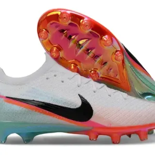 Nike Mercurial Vapor أبيض متعدد الألوان Knit Upper سول إيريديسينت جرادينت أرض ثابتة Firm-Ground أحذية كرة القدم