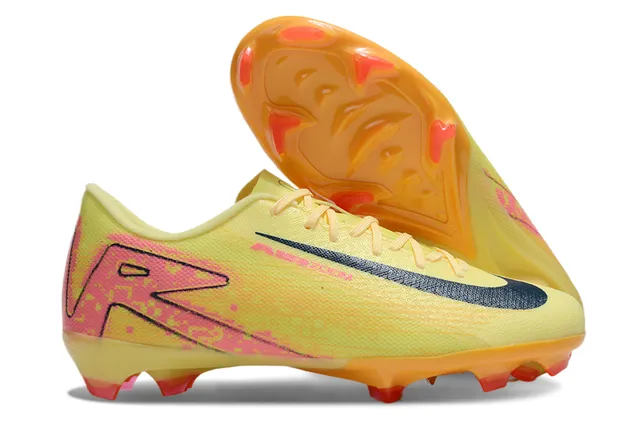 Nike Mercurial Vapor Yellow Pink Low-Cut Synthetic Upper Vibrant Colorway Firm-Ground Soccer Shoes 1