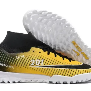 Nike Mercurial X 201 Amarillo Negro Césped Zapatos de fútbol