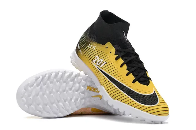 Nike Mercurial X 201 Jaune Noir Pelouse Chaussures de football 2
