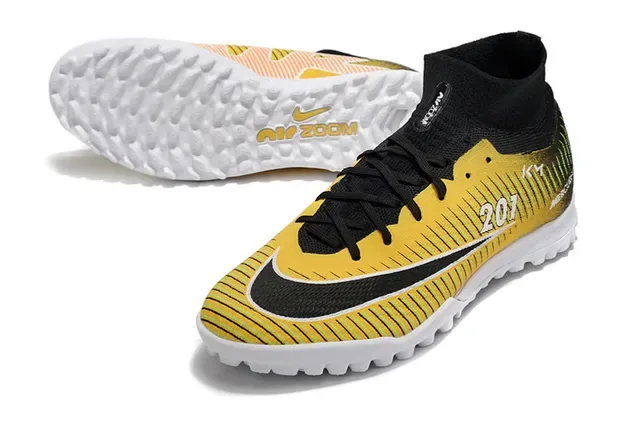Nike Mercurial X 201 Jaune Noir Pelouse Chaussures de football 3