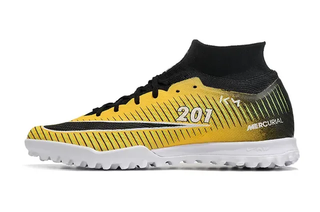 Nike Mercurial X 201 Jaune Noir Pelouse Chaussures de football 6