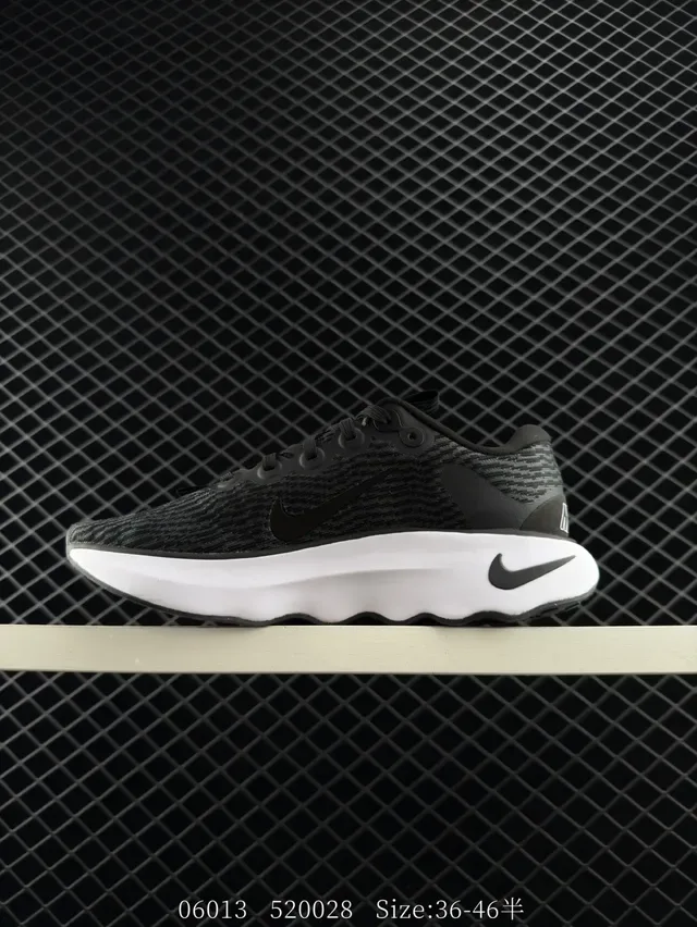 Nike Motiva Black and White Lifestyle Sneakers 4