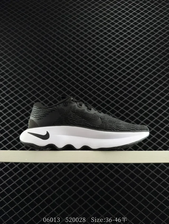 Nike Motiva Black and White Lifestyle Sneakers 5