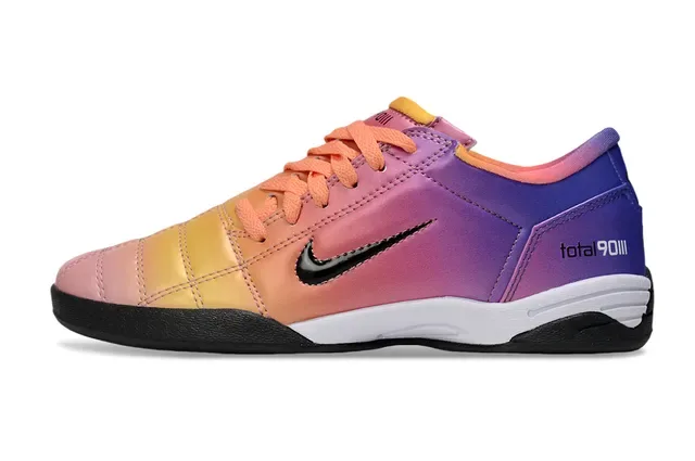 Nike Chaussures de Football Indoor Upper Synthétique Dégradé Multicolore Matelassé à la Pointe 7