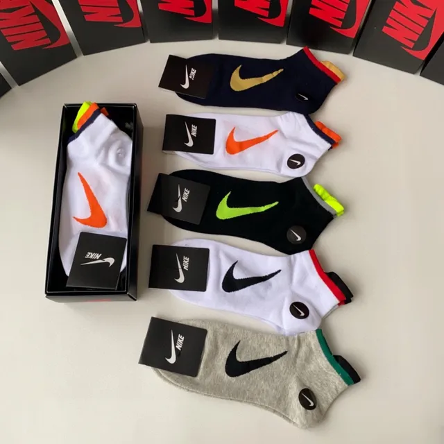 Nike বহু রঙের কম-কাট গোড়ালি বুনন নির্মাণ মোজা 6