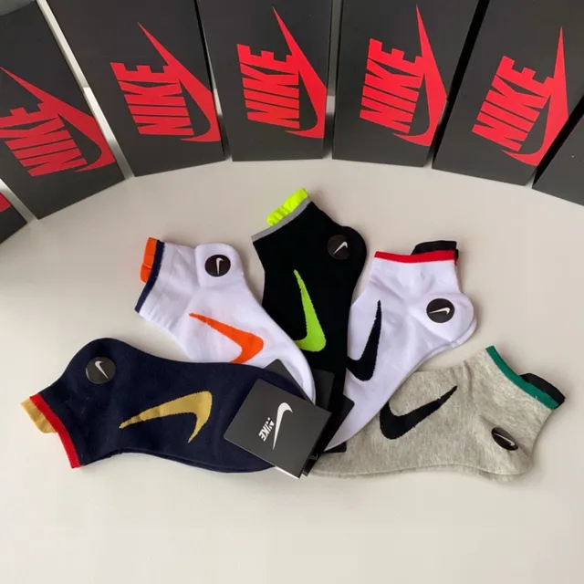 Nike বহু রঙের কম-কাট গোড়ালি বুনন নির্মাণ মোজা 7