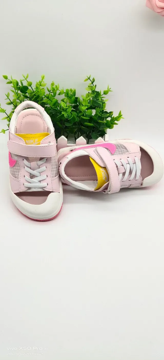 Nike Multicolor Panelled Lace-and-Velcro Kids Lifestyle Sneakers 4
