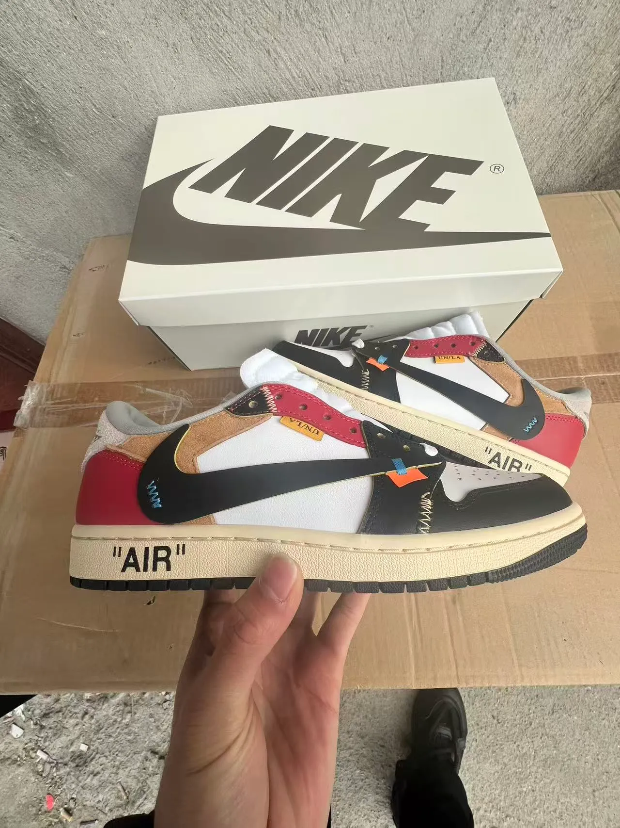 Nike Multicolor Patchwork Construction Exposed Stitching Lifestyle Sneakers 7