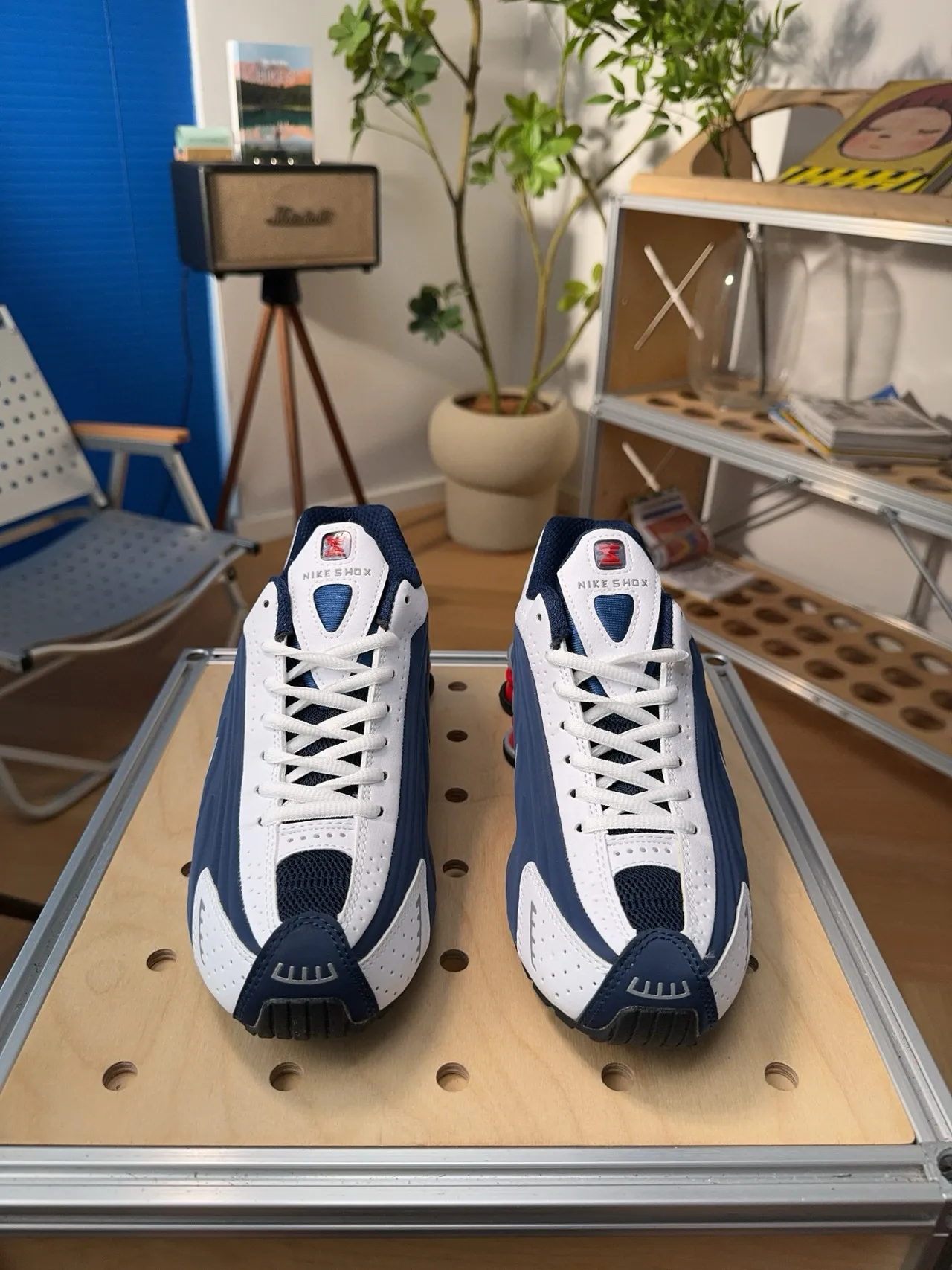 Nike Navy White Low-Top Perforated Upper Lifestyle Sneakers 5