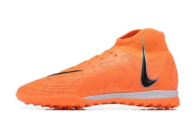 Nike Orange Black High-Top Knit Upper Conical Turf Studs Artificial-Grass Soccer Shoes 10