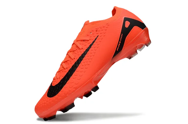 Nike Orange Black Low-Cut Cleat Textured Dimpled Forefoot Firm-Ground Soccer Shoes 3
