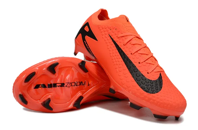 Nike Orange Black Low-Cut Cleat Textured Dimpled Forefoot Firm-Ground Soccer Shoes 4