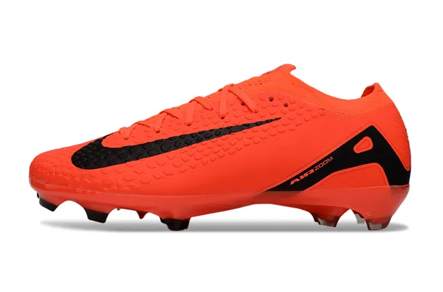 Nike Orange Black Low-Cut Cleat Textured Dimpled Forefoot Firm-Ground Soccer Shoes 7