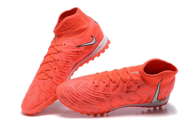 Nike Chaussures de football Turf avec collet sock-fit, empeigne en knit engineered, couleur orange argent 2