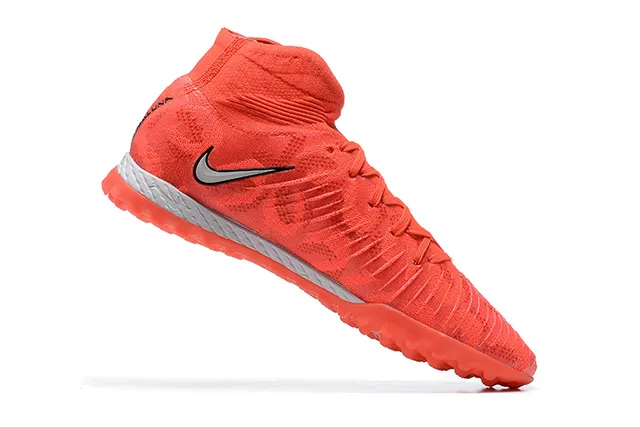 Nike Chaussures de football Turf avec collet sock-fit, empeigne en knit engineered, couleur orange argent 3