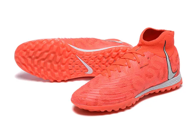 Nike Chaussures de football Turf avec collet sock-fit, empeigne en knit engineered, couleur orange argent 7