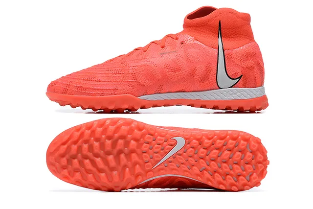 Nike Chaussures de football Turf avec collet sock-fit, empeigne en knit engineered, couleur orange argent 9