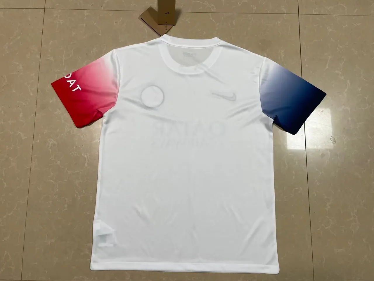 Nike Paris Saint-Germain Qatar Airways Navy Blue Gradient Stripe Jersey 4