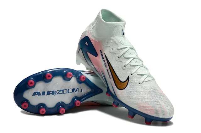 Nike Phantom GT Air Zoom White Blue Pink Firm-Ground Soccer Shoes 3