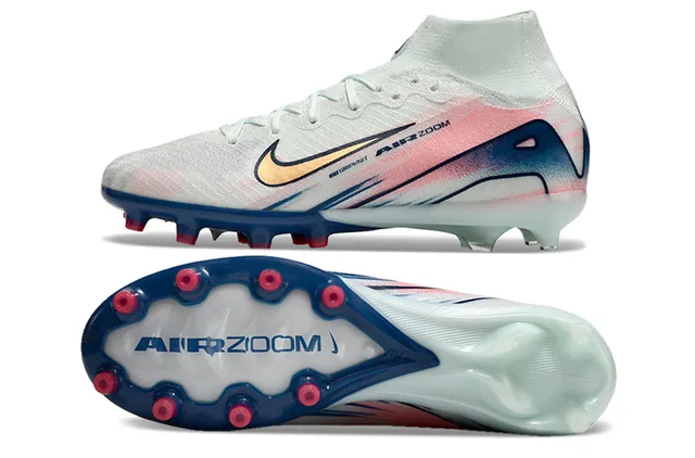 Nike Phantom GT Air Zoom White Blue Pink Firm-Ground Soccer Shoes 5