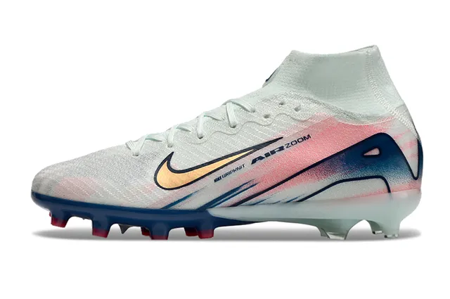 Nike Phantom GT Air Zoom White Blue Pink Firm-Ground Soccer Shoes 8