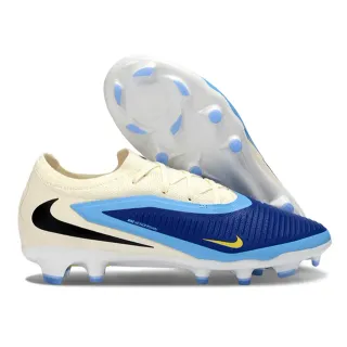 Nike Phantom GT Beige Blue Low-Cut Knit Upper Firm-Ground Soccer Shoes
