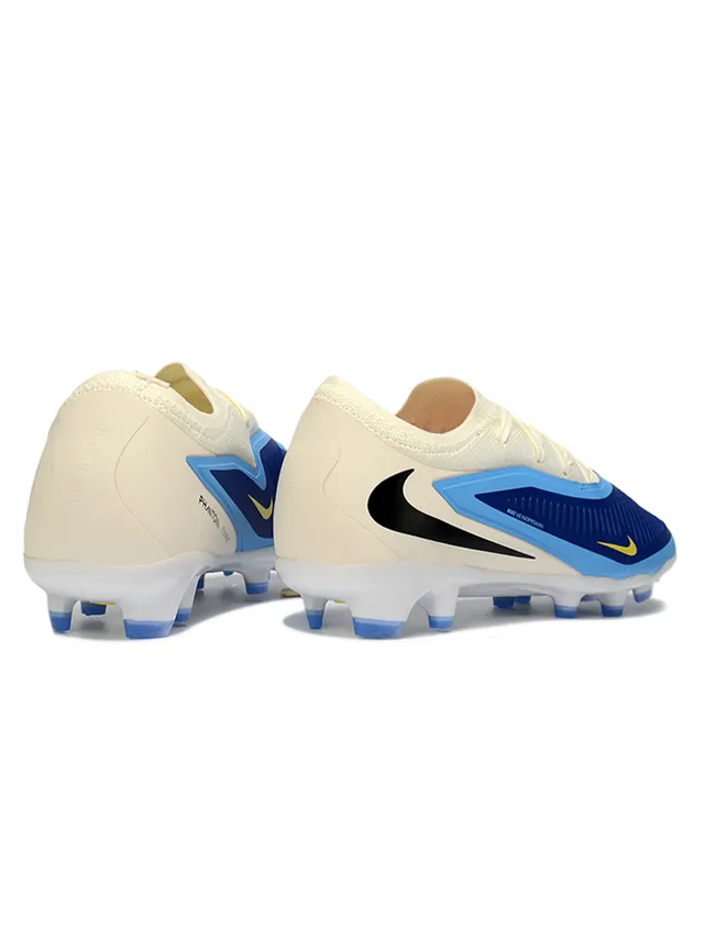 Nike Phantom GT Beige Blue Low-Cut Knit Upper Firm-Ground Soccer Shoes 5